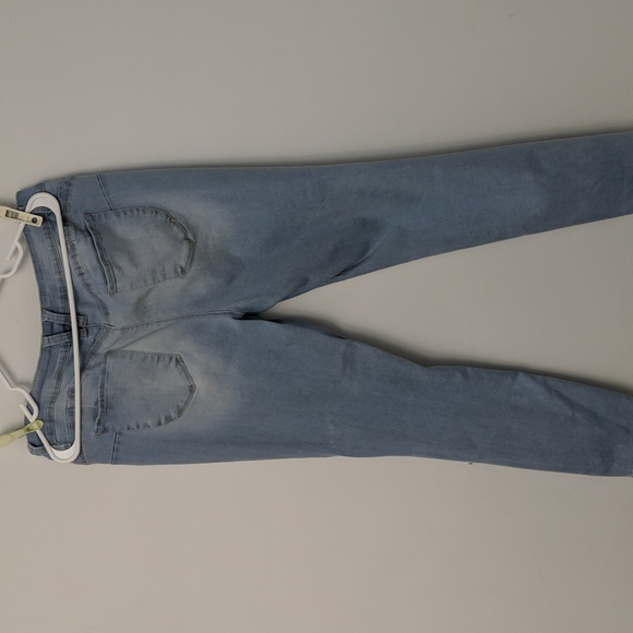 Skinny distressed washed out jeans - blue - Picture 7 of 7